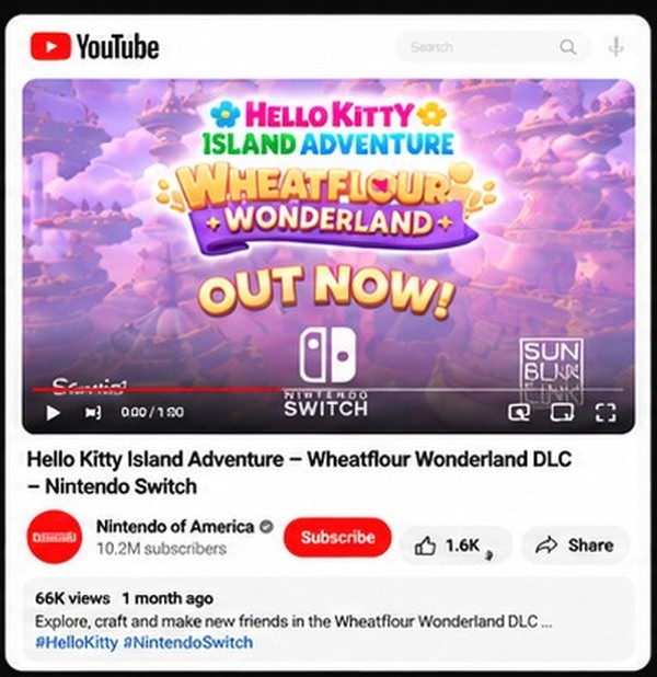Hello Kitty Island Adventure: Wheatflour Wonderland DLC YouTube trailer from Nintendo of America.