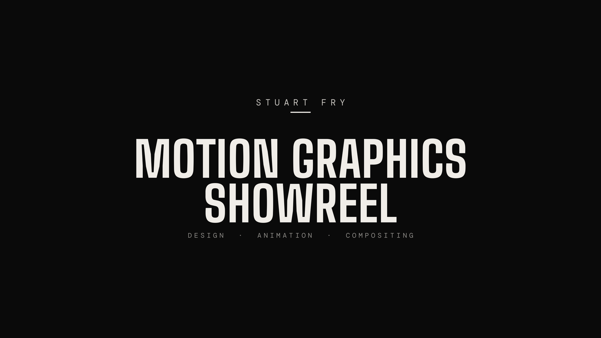 Motion Graphics Showreel
